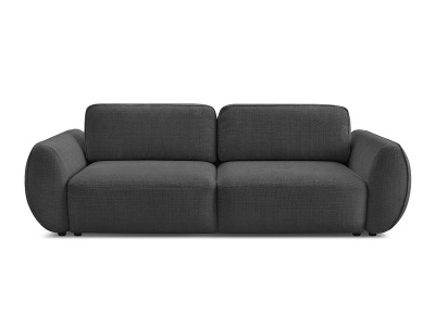 Bobochic, 3er Sofa BOBOCHIC DENISE Stoff mit Textur schwarz