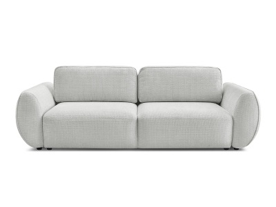 Bobochic, 3er Sofa BOBOCHIC DENISE Stoff mit Textur hellgrau
