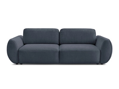 Bobochic, 3er Sofa BOBOCHIC DENISE Stoff mit Textur dunkelblau