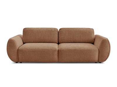 Bobochic, 3er Sofa BOBOCHIC DENISE Stoff mit Textur orange