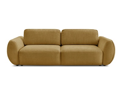 Bobochic, 3er Sofa BOBOCHIC DENISE Stoff mit Textur gelb