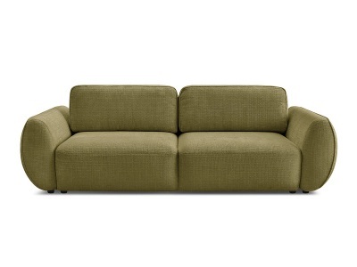 Bobochic, 3er Sofa BOBOCHIC DENISE Stoff mit Textur grün