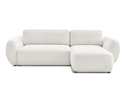 Bobochic, Ecksofa BOBOCHIC DENISE Stoff mit Textur weiss