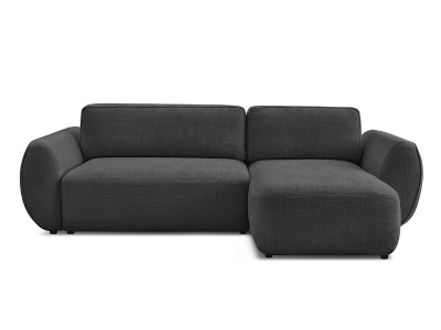 Bobochic, Ecksofa BOBOCHIC DENISE Stoff mit Textur schwarz