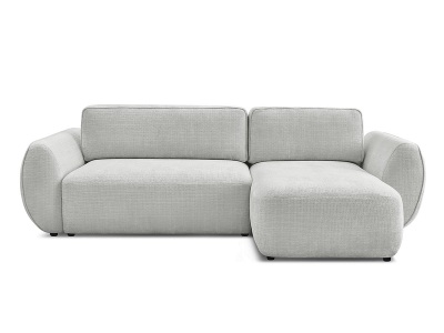 Bobochic, Ecksofa BOBOCHIC DENISE Stoff mit Textur hellgrau