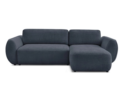 Bobochic, Ecksofa BOBOCHIC DENISE Stoff mit Textur dunkelblau