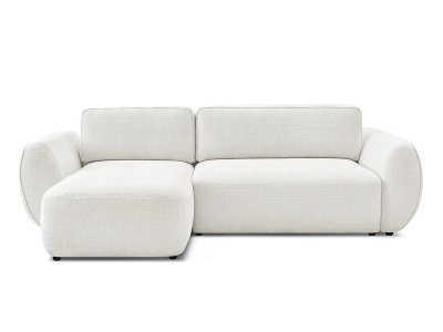 Bobochic, Ecksofa BOBOCHIC DENISE Stoff mit Textur weiss