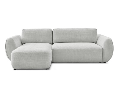 Bobochic, Ecksofa BOBOCHIC DENISE Stoff mit Textur hellgrau
