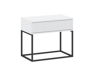 CONFORAMA, Nachttisch CADRO 1 Schublade 60x38.5x51.7cm weiss matt / laminiert