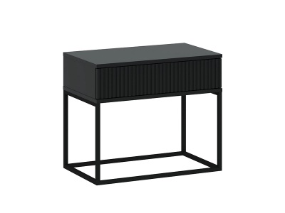CONFORAMA, Nachttisch CADRO 1 Schublade 60x38.5x51.7cm anthrazit matt / laminiert