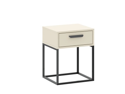 CONFORAMA, Nachttisch CADRO 1 Schublade 40x38.5x51.7cm kaschmir matt / laminiert