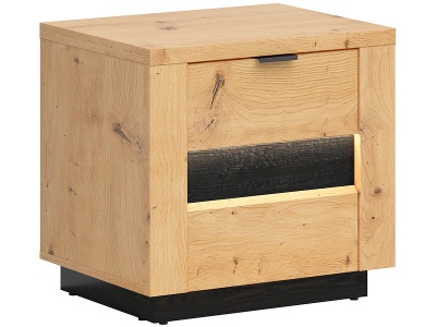CONFORAMA, Nachttisch OSTIA 1 Schublade 54x42x51.5cm artisan eiche dekor