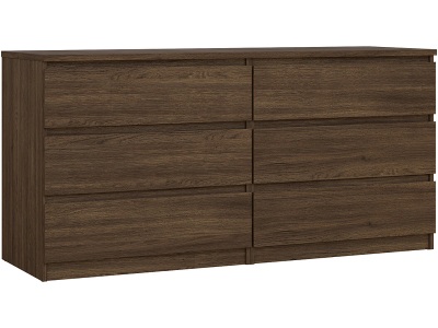 CONFORAMA, Kommode NAIA 6 Schubladen 50x153.8x75.85cm nussbaum matt