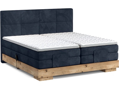 CONFORAMA, Elektrisches Boxspringbett CRUDO blau 160x200cm flexibel