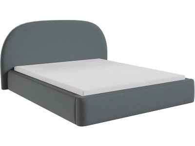 CONFORAMA, Kastenbett LUMIA 160x200cm stoff grau