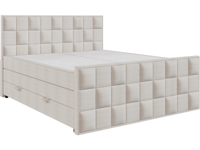 CONFORAMA, Boxspringbett ARIA beige 180x200cm halbfest