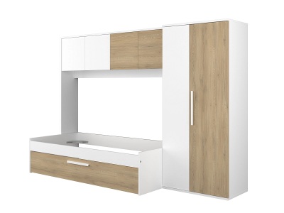 CONFORAMA, Bett wandelbar ELIO 90x200cm weiss