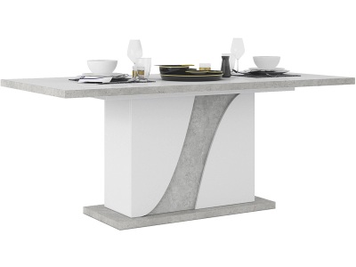 CONFORAMA, Tisch ausziehbar GOYA 180-225-225x90x76cm weiss glänzend