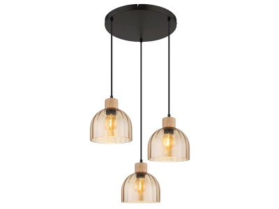 Globo, Hängelampe SWANSON 40x130cm 40W schwarz