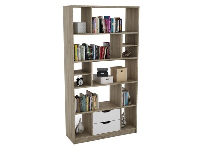 undefined, Regal SONIA sonoma 12 Fächer, Regal SONIA 100x36x186cm 12 Fächer sonoma
