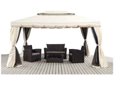 CONFORAMA, Selbsttragende EVEREST Beige, Pavillon EVEREST 400 cm x 300 cm x 270 cm