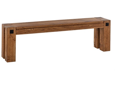 CONFORAMA, Sitzbank TRAVERS Massiv, Gealtertes Holz, Eiche, Sitzbank TRAVERS Holz eiche