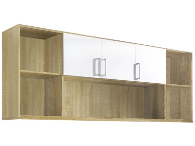 CONFORAMA, Regal ALBERO Weiss, Sonoma 5 Fächer Böden, 