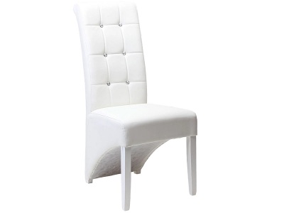 CONFORAMA, Stuhl MELOR Synthetisches Leder Weiss, 