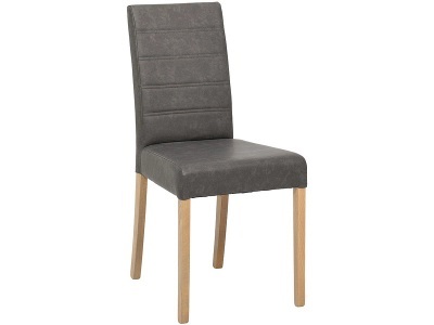 CONFORAMA, Stuhl NEW PORTLAND Synthetisches Leder anthrazit