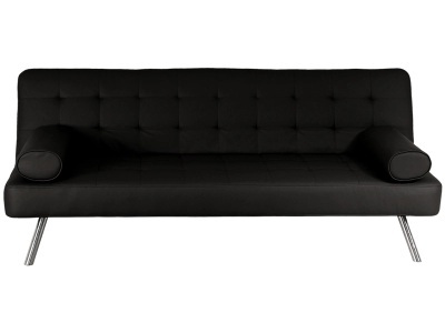CONFORAMA, Bettsofa JOY Synthetisches Leder Schwarz L 188 x P 108 x H 73 cm, Bettsofa JOY Synthetisches Leder schwarz