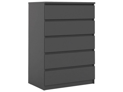 CONFORAMA, Kommode VICKY BLACK 5 Schubladen schwarz