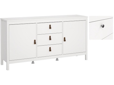 CONFORAMA, Kommode MADRID 2 Türen 3 Schubladen weiss, Kommode MADRID 2 Türen 3 Schubladen 38.4x151.4x79.7cm weiss