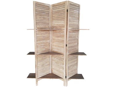 CONFORAMA, Wohnwand mit Tablaren COUNTRYSIDE Braun, 