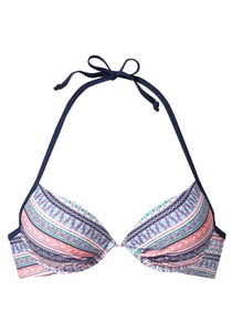 S.OLIVER BEACHWEAR, s.Oliver Beachwear Push-Up-Bikini-Top »Barcelona«, s.Oliver Push-Up-Bikini-Top »Barcelona«, wattierte Cups, mit eingearbeiteter Verstärkung, im Nacken zu binden