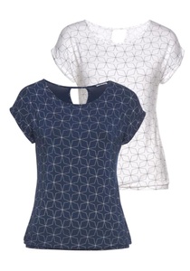 Lascana, LASCANA T-Shirt, LASCANA T-Shirt, mit kleinem Cut-Out im Nacken