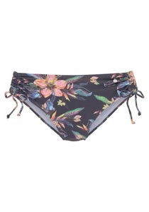 Lascana, LASCANA Bikini-Hose »Malia«, LASCANA Bikini-Hose »Malia«, mit seitlicher Raffung mit tropischem Print