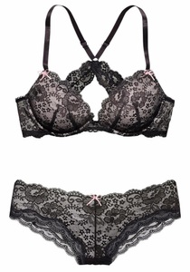 Lascana, LASCANA Set: Push-up-BH Set mit Panty, LASCANA Set: Push-up-BH, (Set, 2 tlg., mit Panty), mit zarter Spitze, sexy Dessous, Reizwäsche