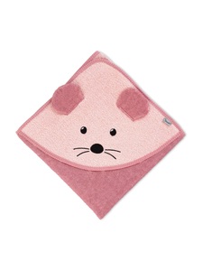 Sterntaler, Sterntaler Kapuzenbadetuch Mabel rosa 100 x 100 cm, Kapuzenhandtuch MAUS MABEL (100x100) in rosa/beere