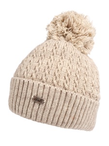 Chillouts, Strickmütze ´Estephania´, chillouts Bommelmütze »Estephania Hat«, Feinstrick mit PomPom, Zopfmuster