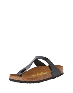 Birkenstock, Birkenstock Zehensteg-Pantolette Gizeh schwarz (Lack), Zehentrenner-Pantolette Gizeh Birkenstock schwarz Größe: 41