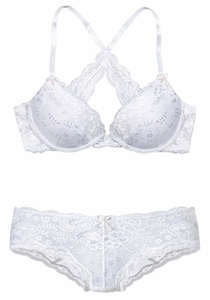 Lascana, LASCANA Set: Push-up-BH Set mit Panty, LASCANA Set: Push-up-BH, (Set, 2 tlg., mit Panty), mit zarter Spitze, sexy Dessous, Reizwäsche