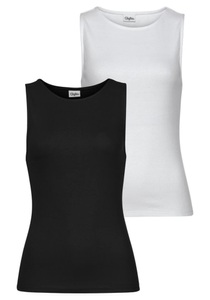 Buffalo, Buffalo Strandtop (Packung, 2 tlg.), Buffalo Strandtop, (Packung, 2er-Pack), aus weicher Rippware