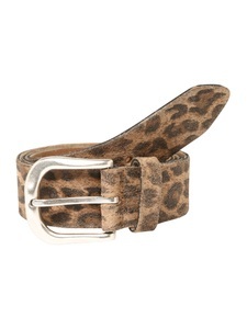 VANZETTI, Ledergürtel, Vanzetti Ledergürtel, mit dunklen Airbrushkanten, Animal-Print, schlichte Dornschliesse