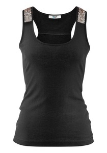 Lascana, LASCANA Strandtop, LASCANA Strandtop, mit Pailetten, Glitzertop aus Baumwolle