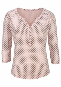 Lascana, LASCANA 3/4-Arm-Shirt, LASCANA Blusenshirt, aus pflegeleichter Qualität mit Knopfleiste