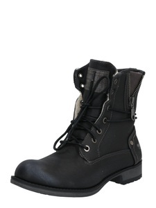 Mustang, Schnürstiefelette, Mustang Damen Schnürstiefel schwarz