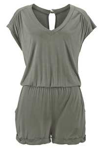 Lascana, LASCANA Kurzoverall, LASCANA Kurzoverall, mit V-Ausschnitt, elastischer Jumpsuit mit Taschen