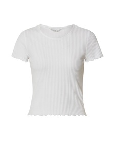 ONLY, Only cropped ribbed t-shirt in white, 