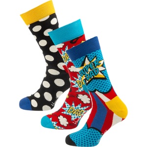 Happy Socks, Socken, Happy Socks Socken, (3er Pack), Super Dad Gift Set