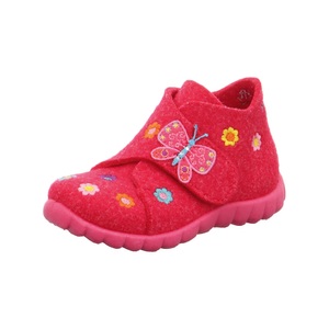 Superfit, superfit Girls Hausschuh Happy Schmetterling pink kombi - rosa/pink - Gr.20 - Mädchen, Filz-Hausschuhe HAPPY FLORA in pink
